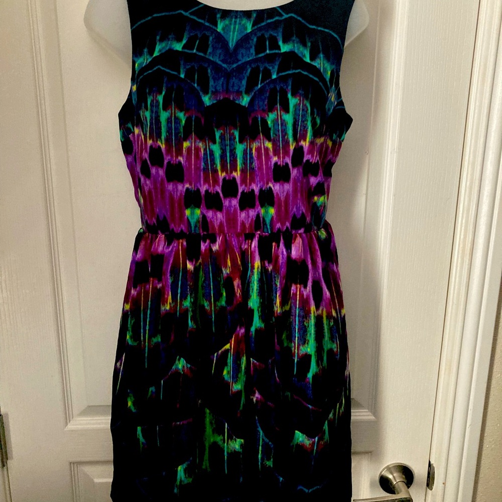Tropical Print Silky Mini